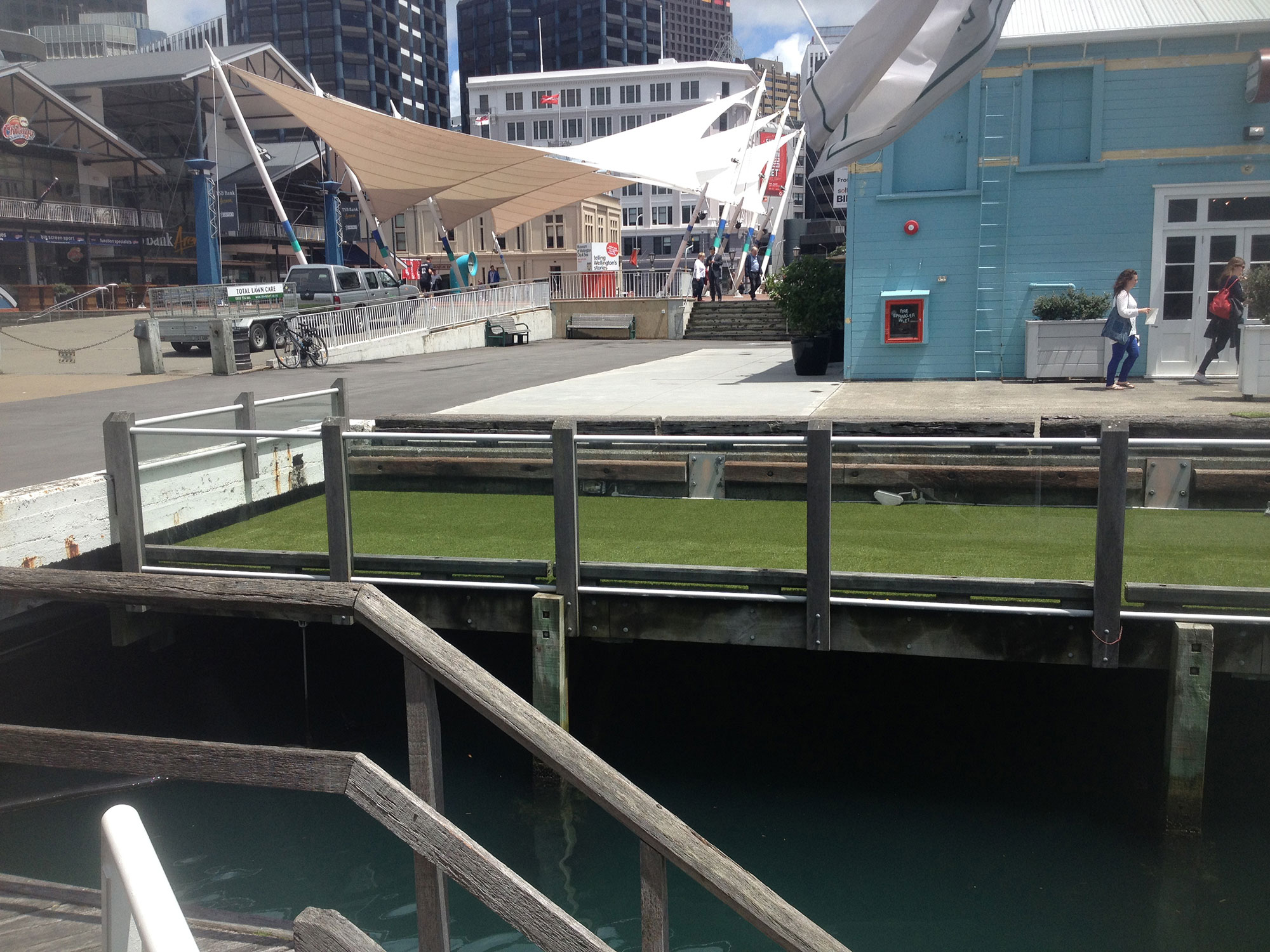 artificial grass at bars, cafes
